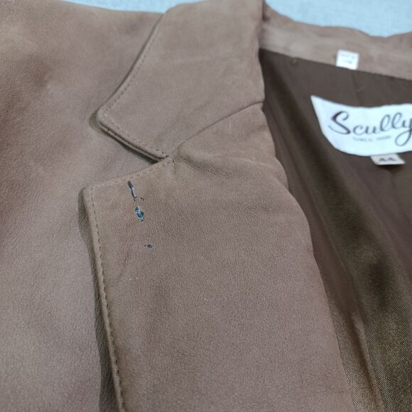 Vintage Scully Suede Jacket Blazer Mens 44 Brown Suede Western Sport Coat - Picture 10 of 11